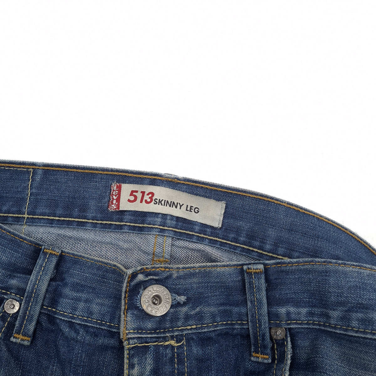 Vintage Levi's Jeans 513 Skinny Leg Men Slim Size W34 L34, detail view 3, image 5 of 10
