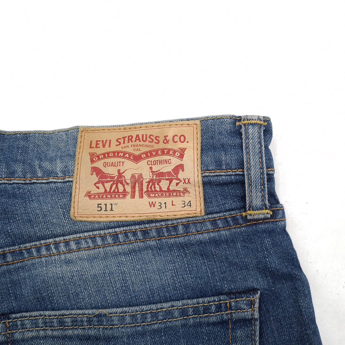 Vintage Levi's Jeans 511 Men Stretch Slim Straight Size W31 L34, detail view 3, image 5 of 10