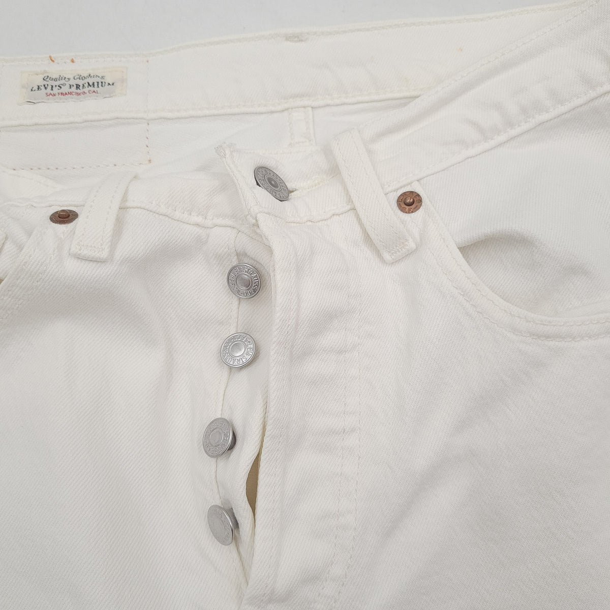 Vintage Levi's Jeans 501 Women Stretch Regular Straight Size W25 L30, detail view 4, image 6 of 10