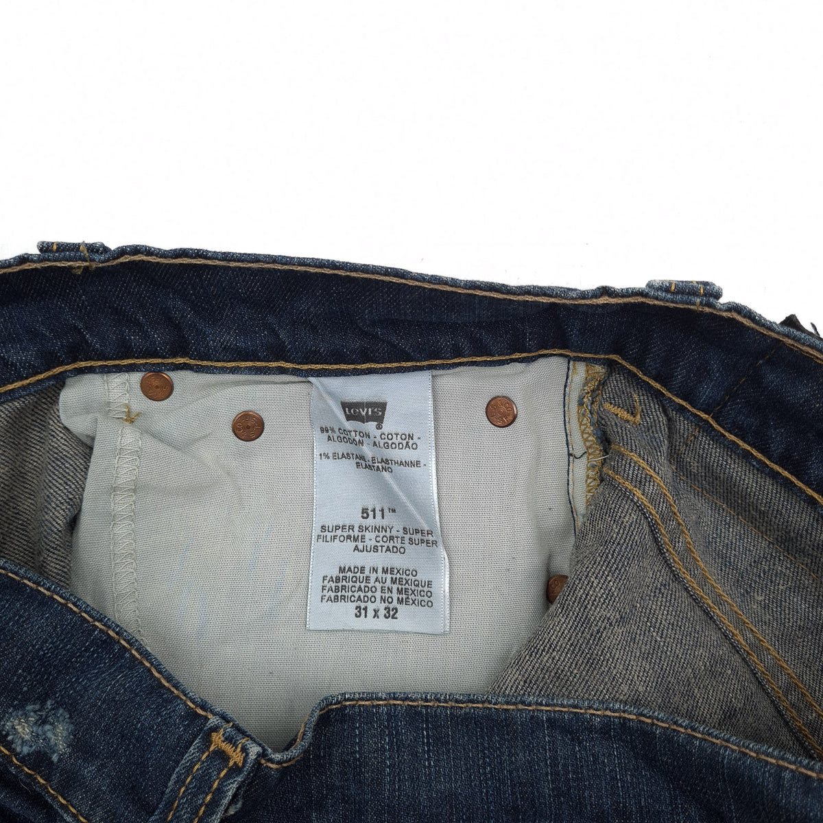 Vintage Levi's Jeans 511 Men Stretch Slim Straight Size W31 L34, detail view 5, image 7 of 10
