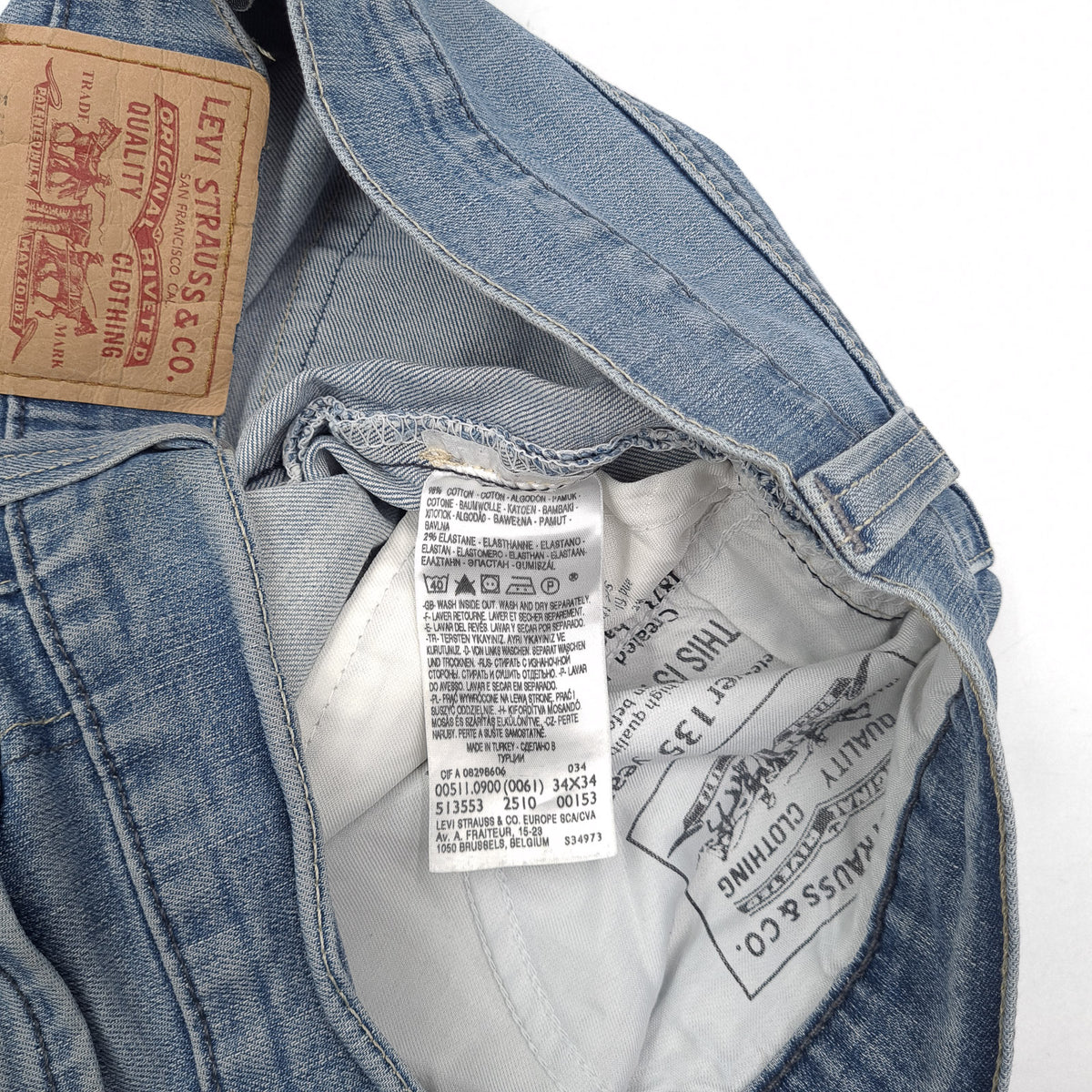 Vintage Levi's Jeans 511 Slim Men Stretch Straight Size W34 L32, detail view 6, image 8 of 9