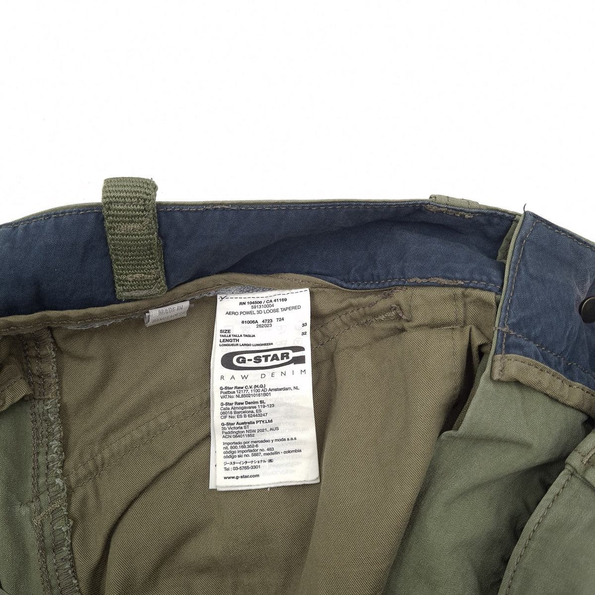 Vintage G-Star Jeans Aero Powel 3D Loose Tapered Men Loose Size W33 L32, detail view 5, image 7 of 12