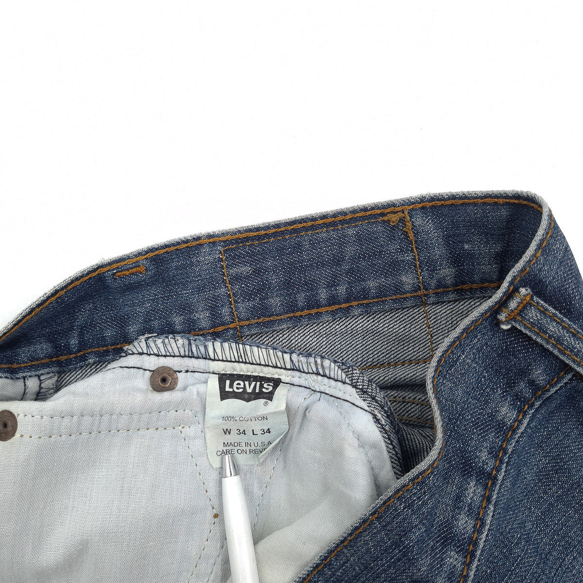 Vintage Levi's Jeans 501 Men Regular Straight Size W34 L30, detail view 5, image 7 of 8