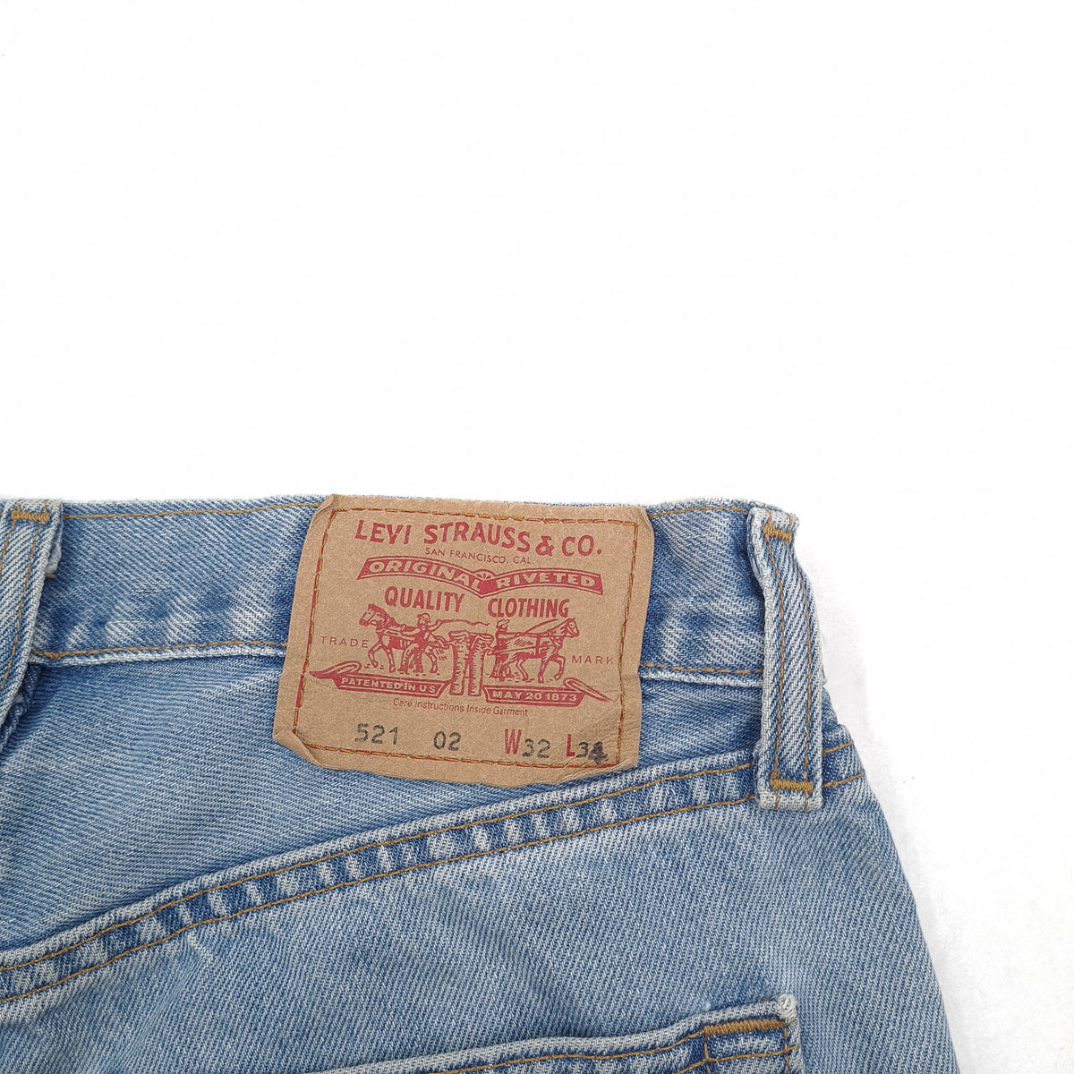 Vintage Levi's Jeans 521 Men Regular Straight Size W32 L34, detail view 3, image 5 of 8