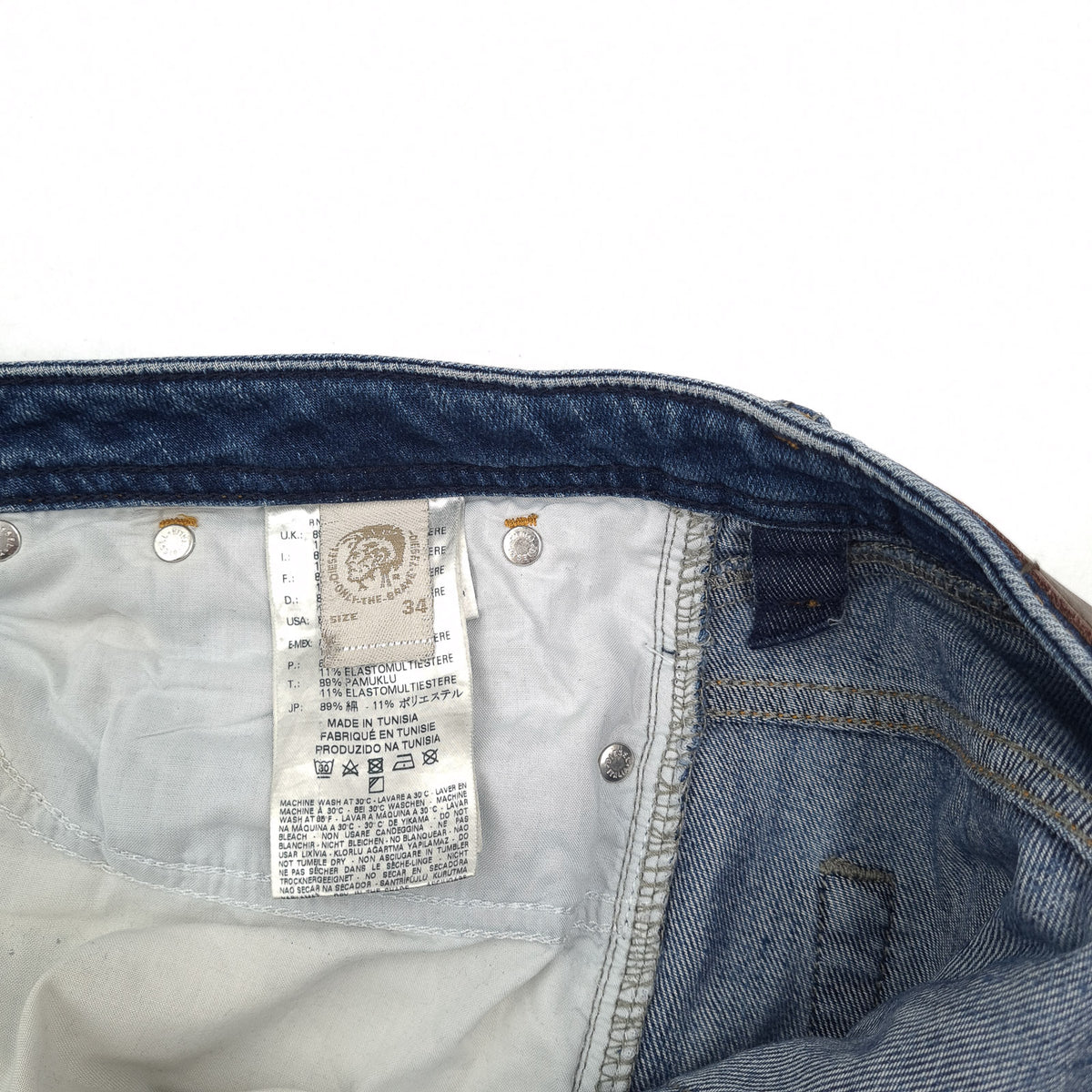 Vintage Diesel Jeans Shioner Men Stretch Slim Skinny Size W34 L34, detail view 5, image 7 of 10