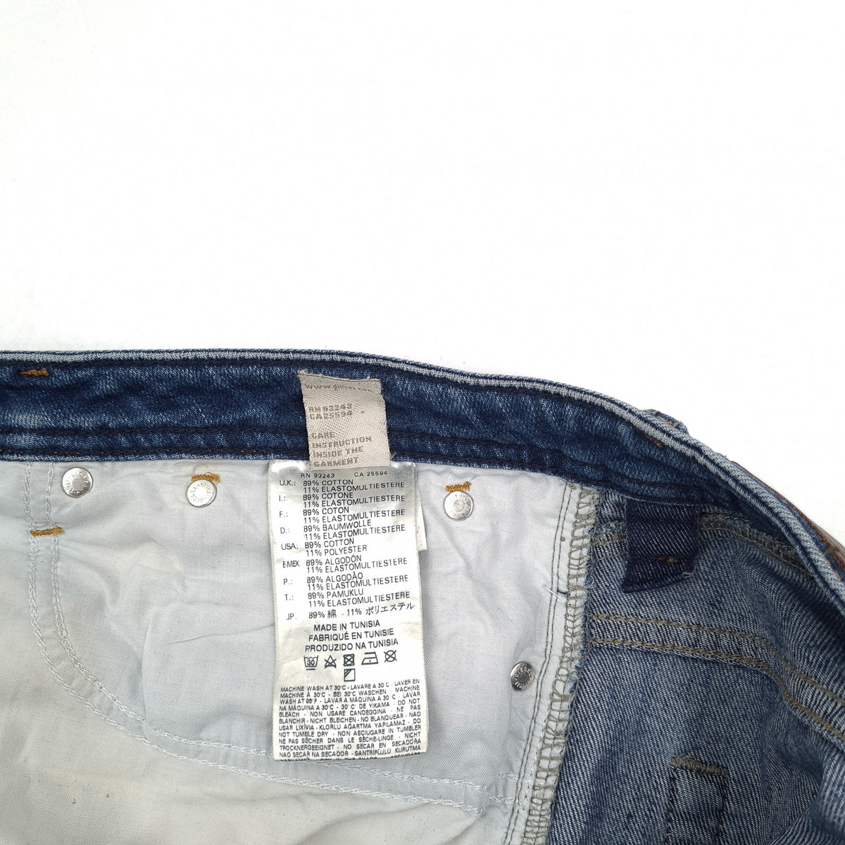 Vintage Diesel Jeans Shioner Men Stretch Slim Skinny Size W34 L34, detail view 6, image 8 of 10