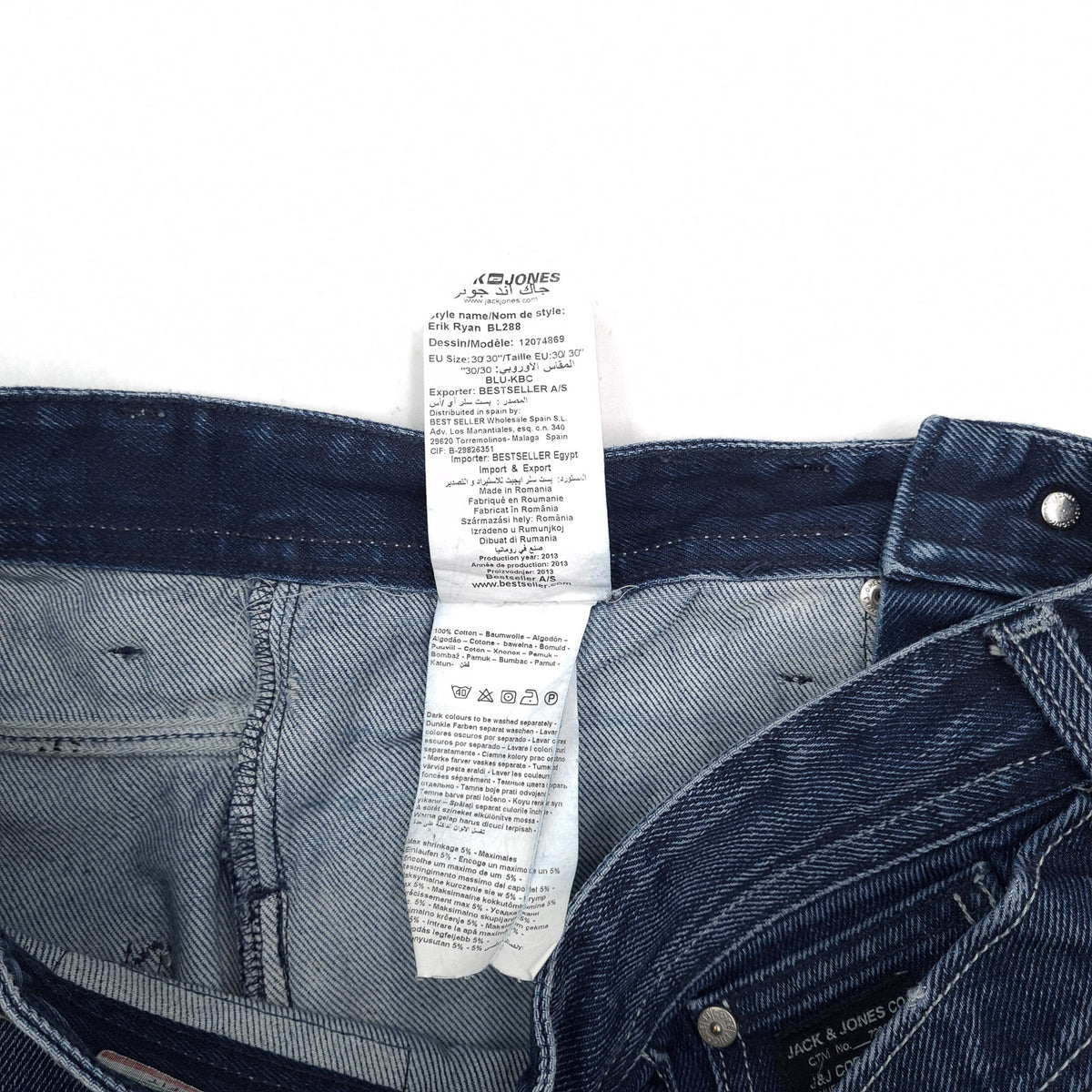Vintage Jack & Jones Jeans Erik Men Regular Tapered Size W30 L28, detail view 7, image 9 of 9