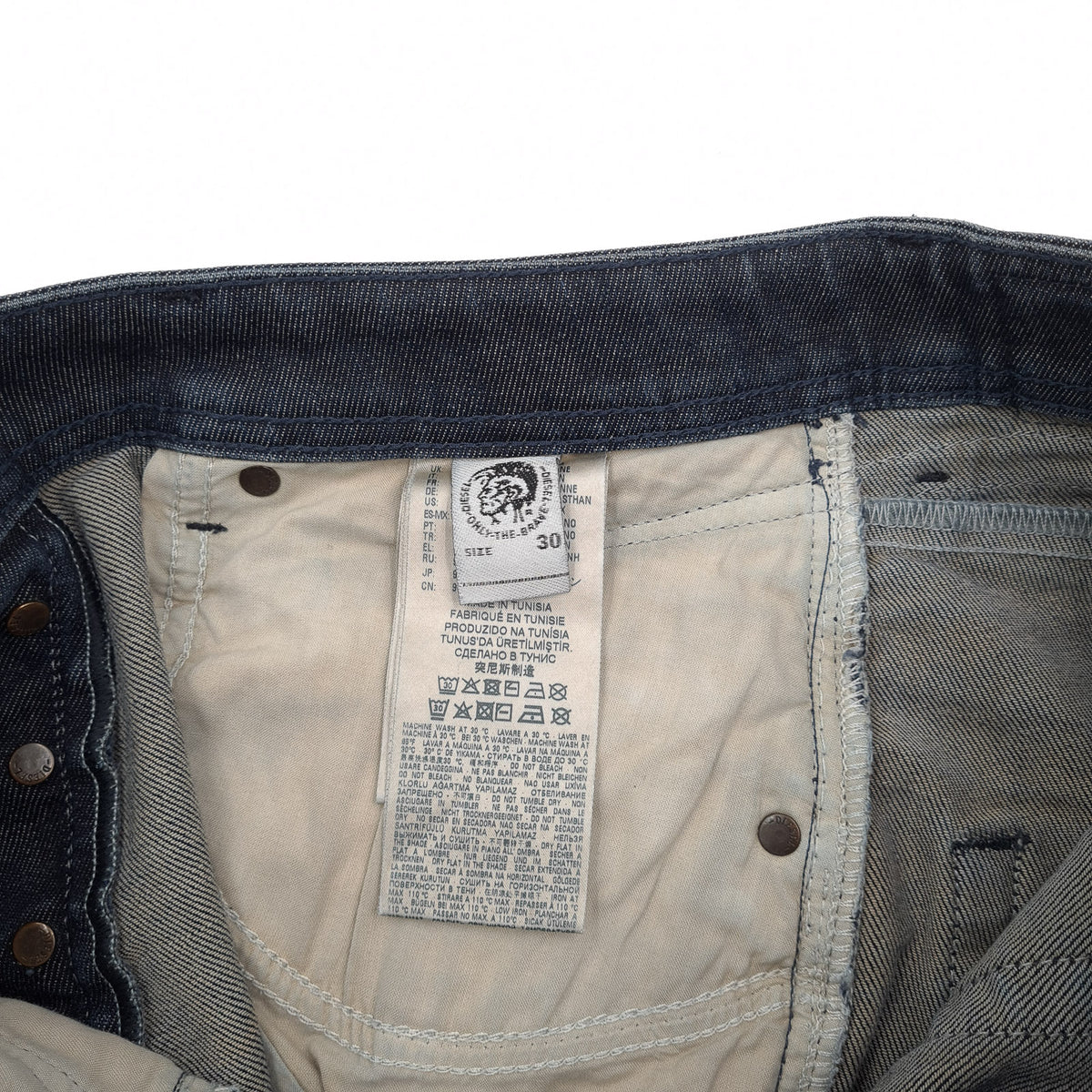 Diesel Jeans Belther Men Stretch Regular Slim Tapered Size W30 L32, detail view 5, image 7 of 8