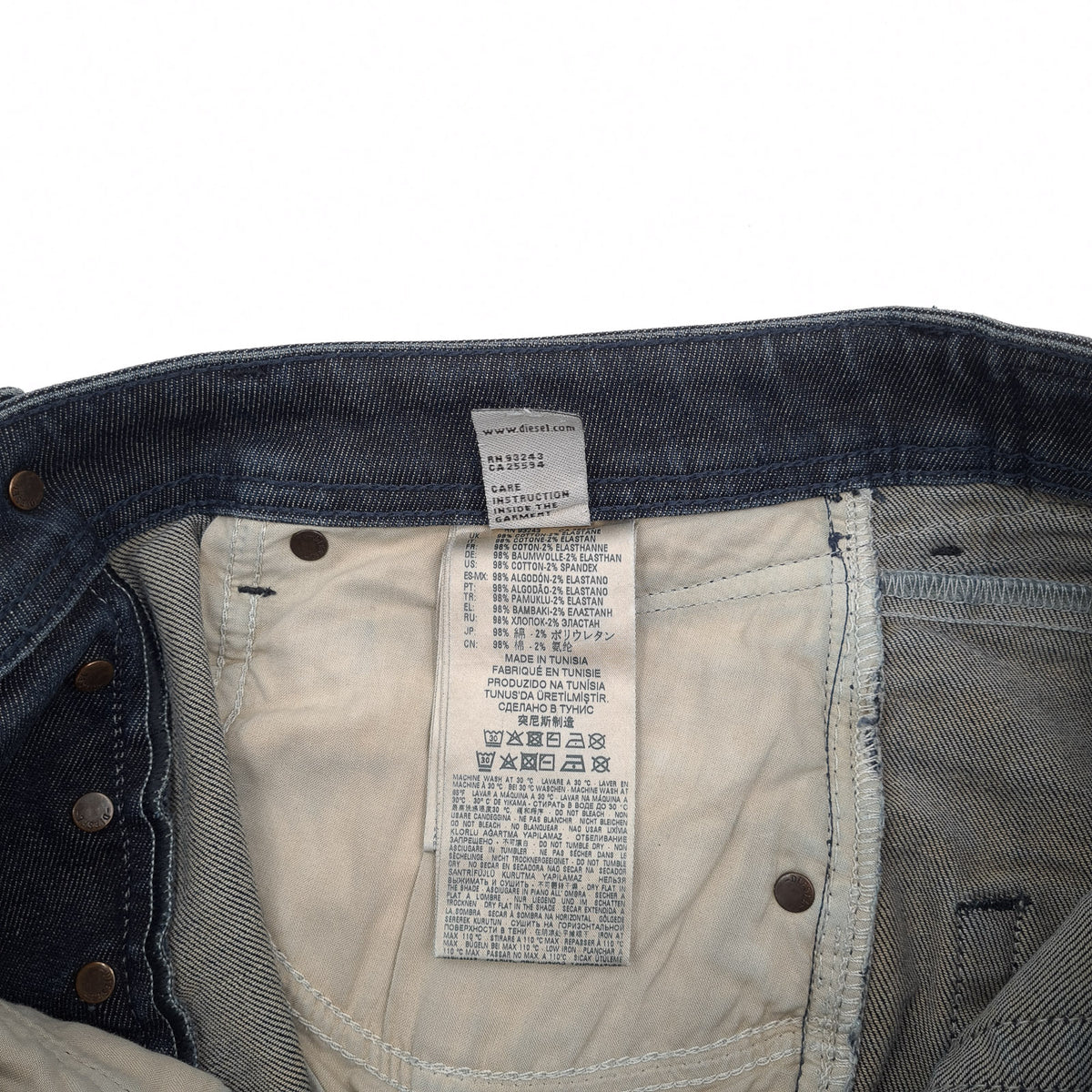 Diesel Jeans Belther Men Stretch Regular Slim Tapered Size W30 L32, detail view 6, image 8 of 8