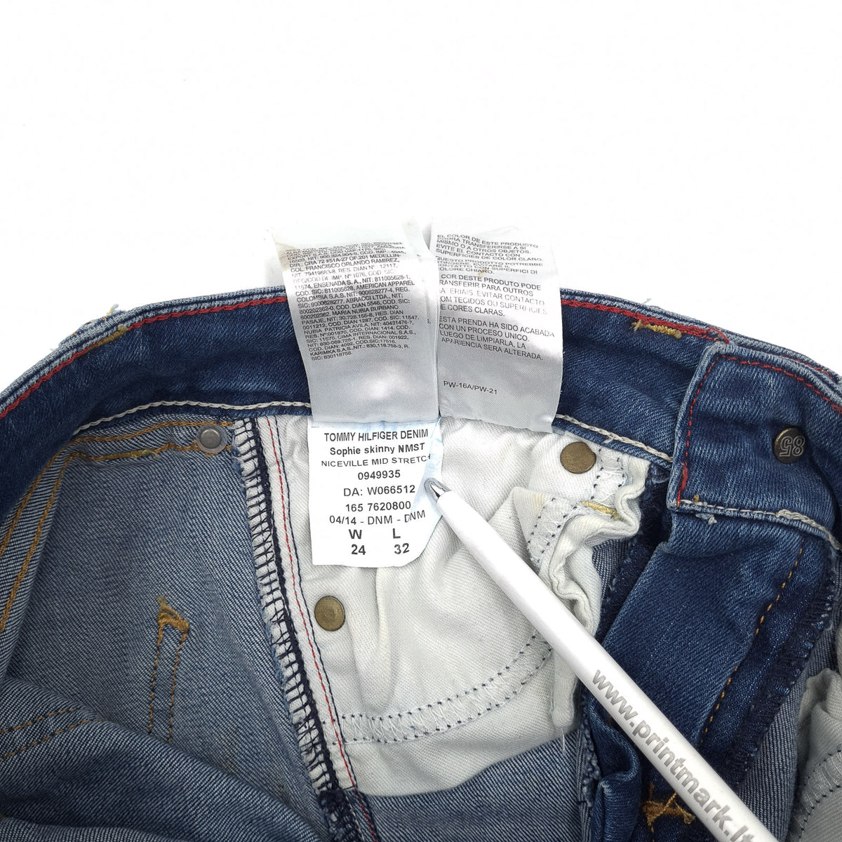 Vintage Tommy Hilfiger Jeans Sophie Women Stretch Slim Skinny Size W24 L32, detail view 6, image 8 of 8