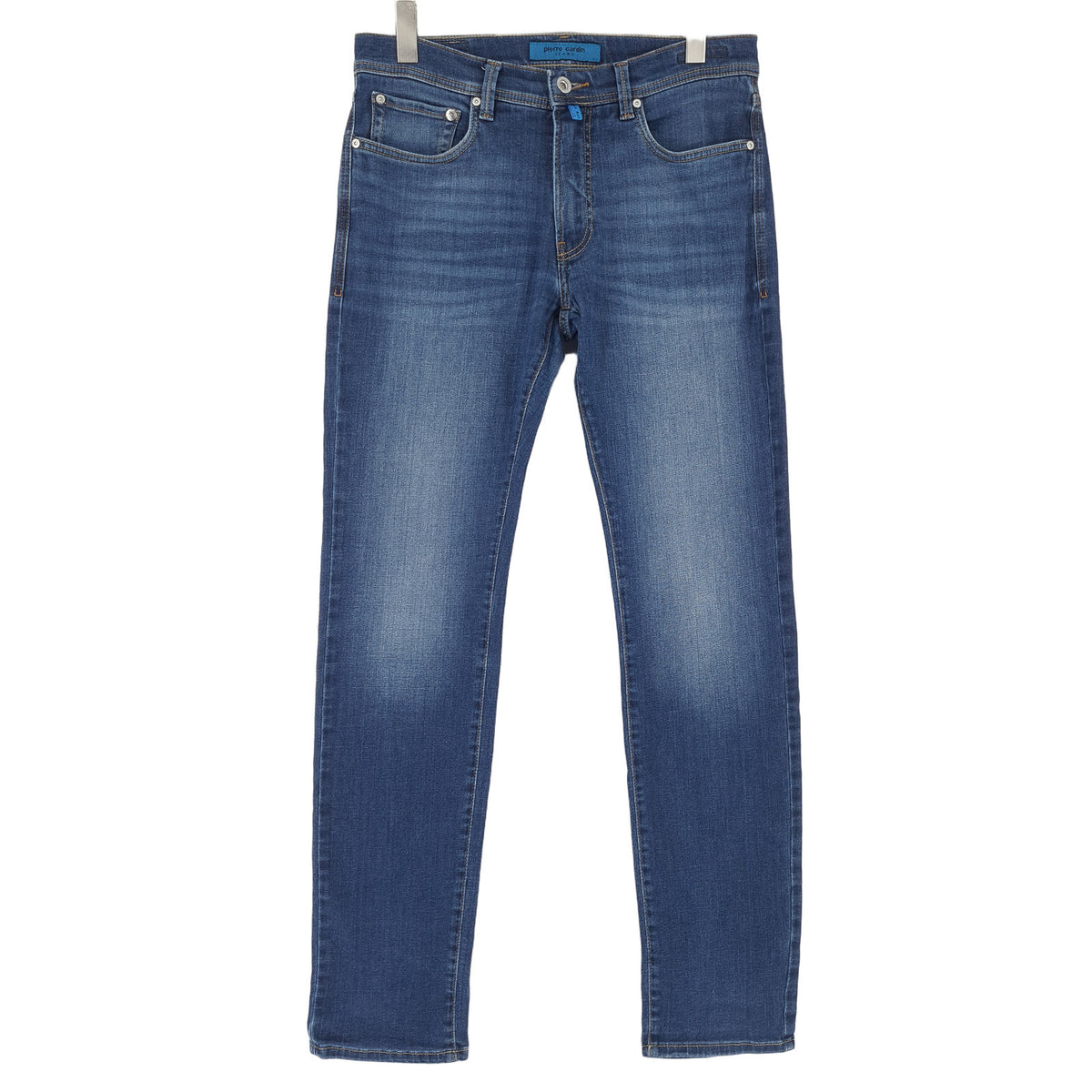 Vintage Pierre Cardin Jeans Lyon Tapered Men Stretch Regular Size W34 L34, front view, image 1 of 8