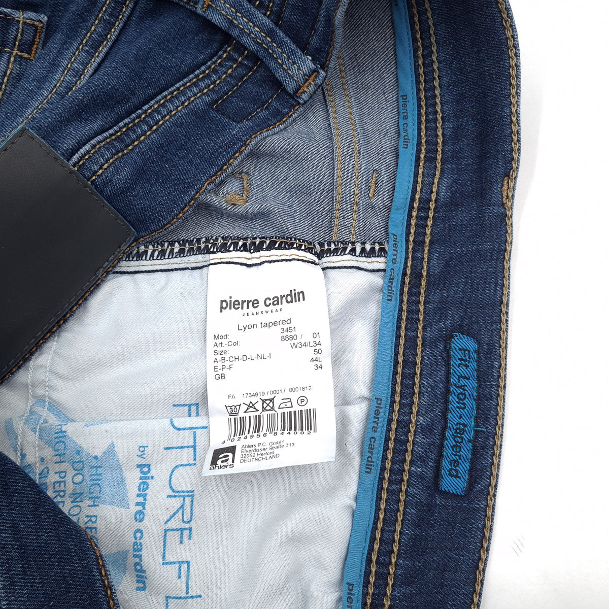 Vintage Pierre Cardin Jeans Lyon Tapered Men Stretch Regular Size W34 L34, detail view 5, image 7 of 8