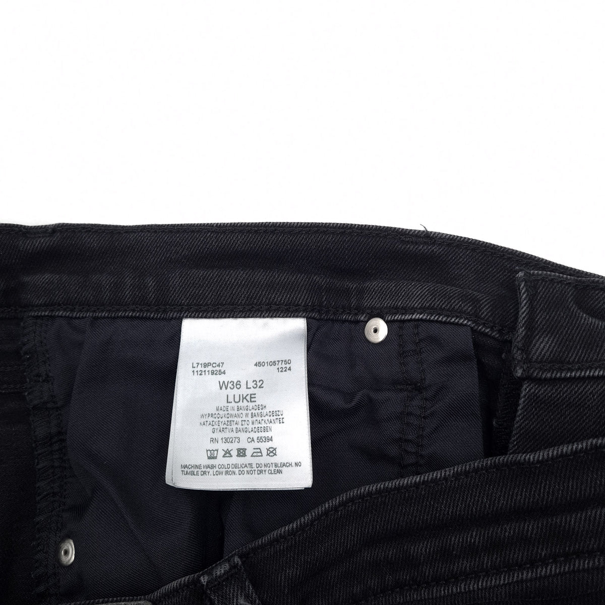 Vintage Lee Jeans Luke Men Stretch Slim Skinny Size W36 L30, detail view 5, image 7 of 8