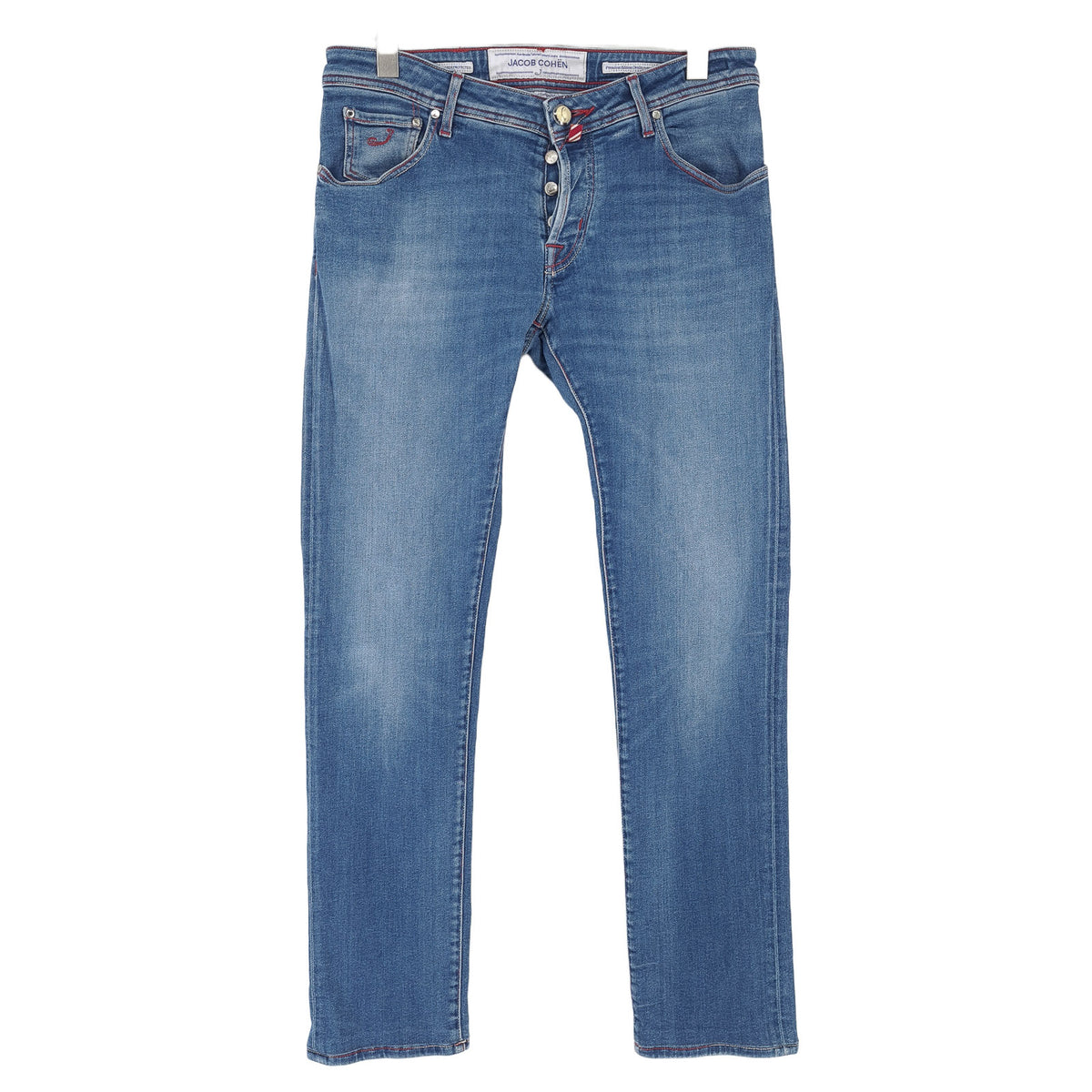 Jacob Cohen Jeans J622 Men Stretch Slim Straight Size W34 L32, front view, image 1 of 9