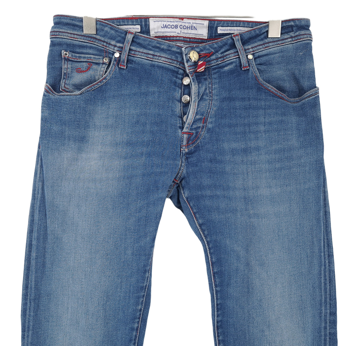 Jacob Cohen Jeans J622 Men Stretch Slim Straight Size W34 L32, back view, image 2 of 9