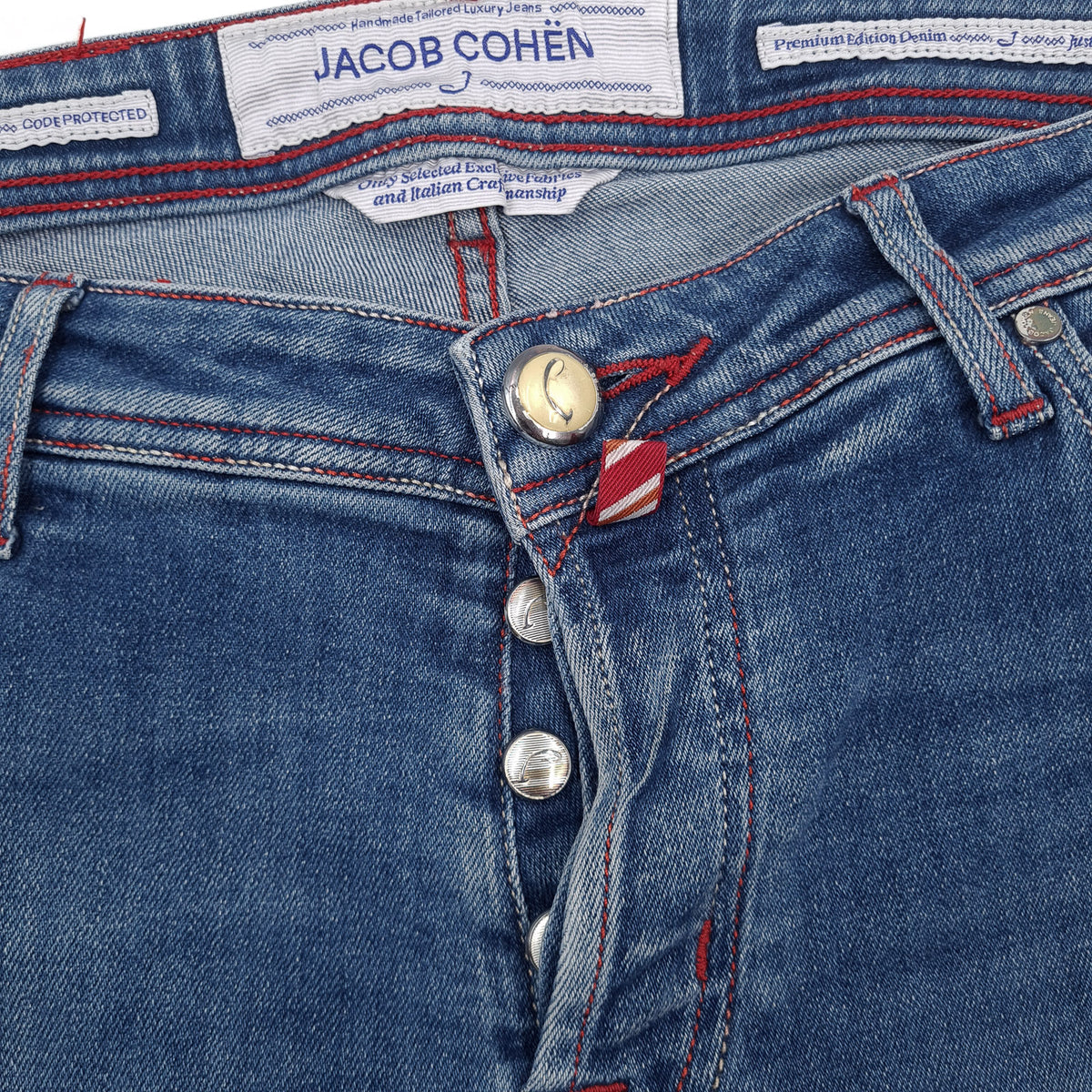 Jacob Cohen Jeans J622 Men Stretch Slim Straight Size W34 L32, detail view 5, image 7 of 9