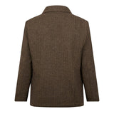 Levi's Blazer Jacket Men Sherpa Lined Herringbone Skull Patch Size XL, back view, image 2 of 8