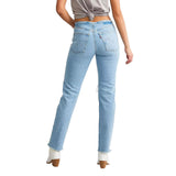 Levi's Jeans 501 High Rise Ripped Women Slim Straight Size W28 L32, back view, image 2 of 12